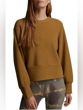 Varley Maybrook Ribbed Crew Neck Pullover Sweatshirt Women’s S Athleisure